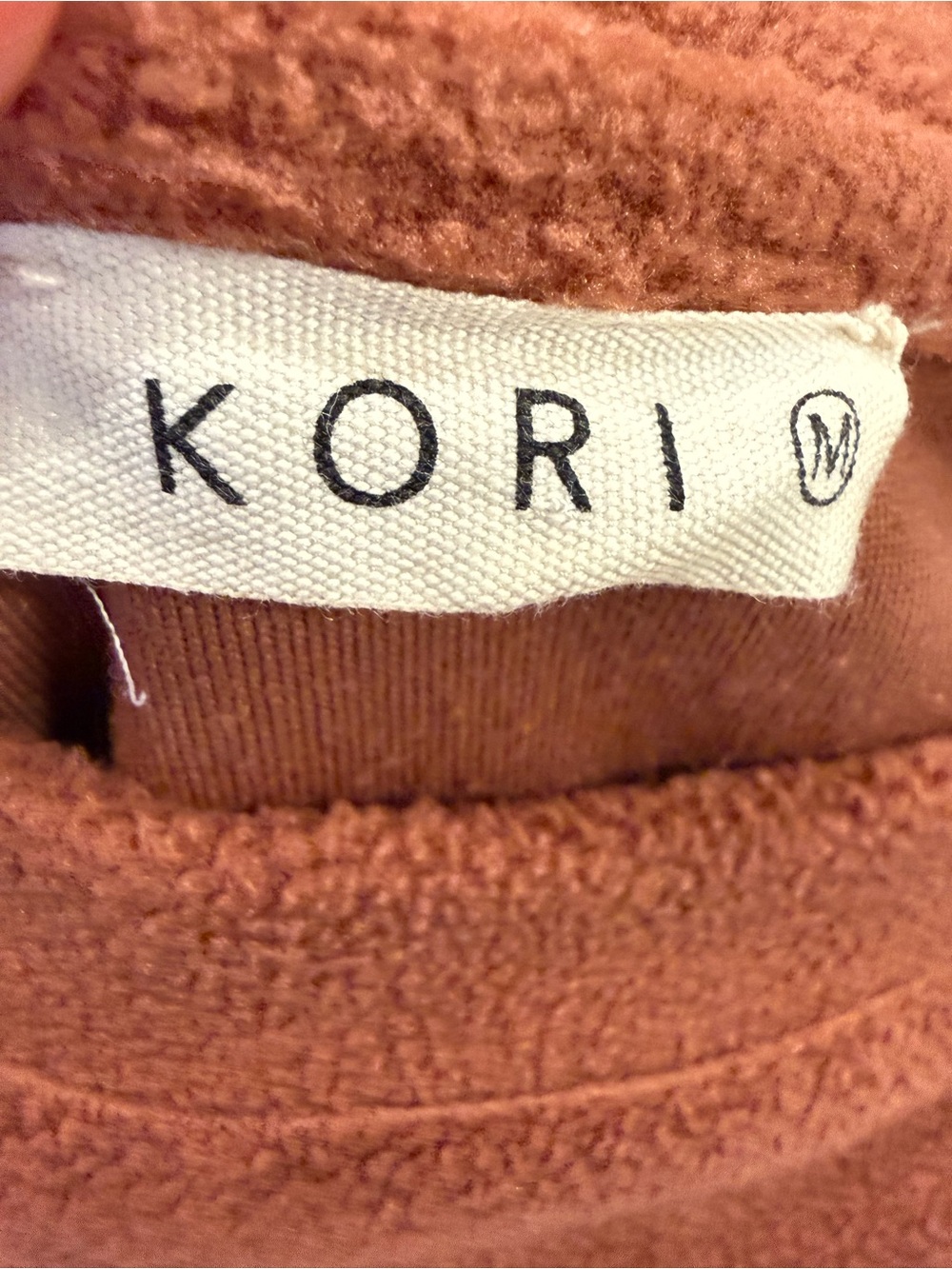 Kori America Rust Burnt Orange Star Sleeve Sweatshirt Boho Casual Top - Picture 2 of 6